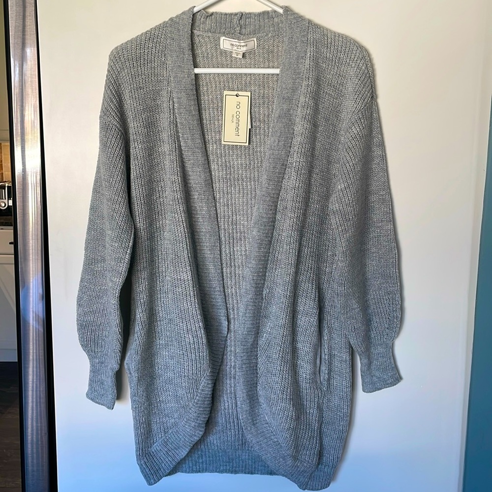 Women’s No Comment Cardigan - Light Grey